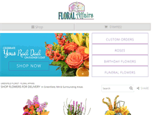 Tablet Screenshot of floralaffairsofgreenfield.com